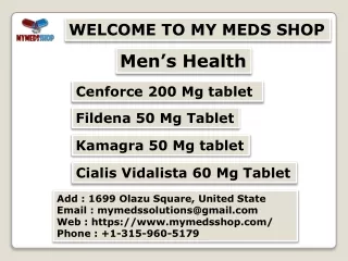 welcome to my meds shop