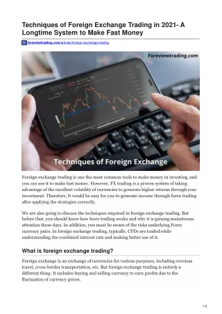 fxreviewtrading.com-Techniques of Foreign Exchange Trading in 2021- A Longtime System to Make Fast Money-converted
