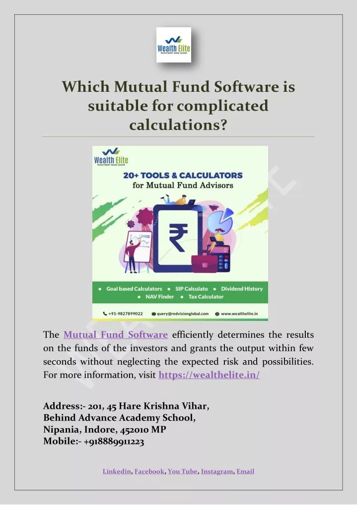 which mutual fund software is suitable