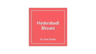 Hyderabad Briyani |Desi Mealz |Good Travel Meals|