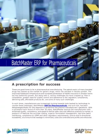 Best ERP Software for Pharmaceutical Industry