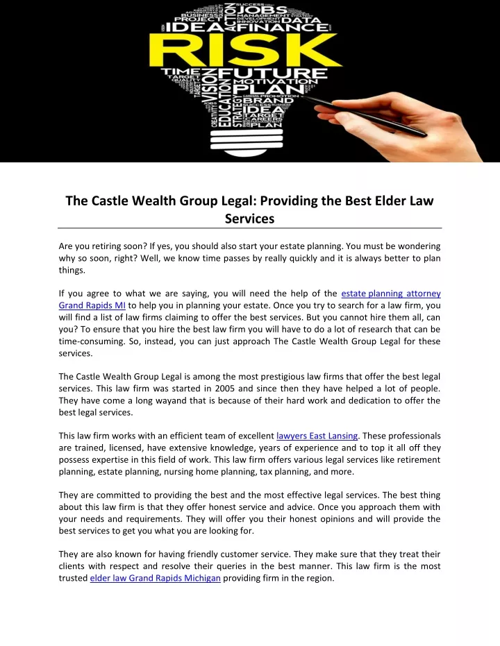 the castle wealth group legal providing the best