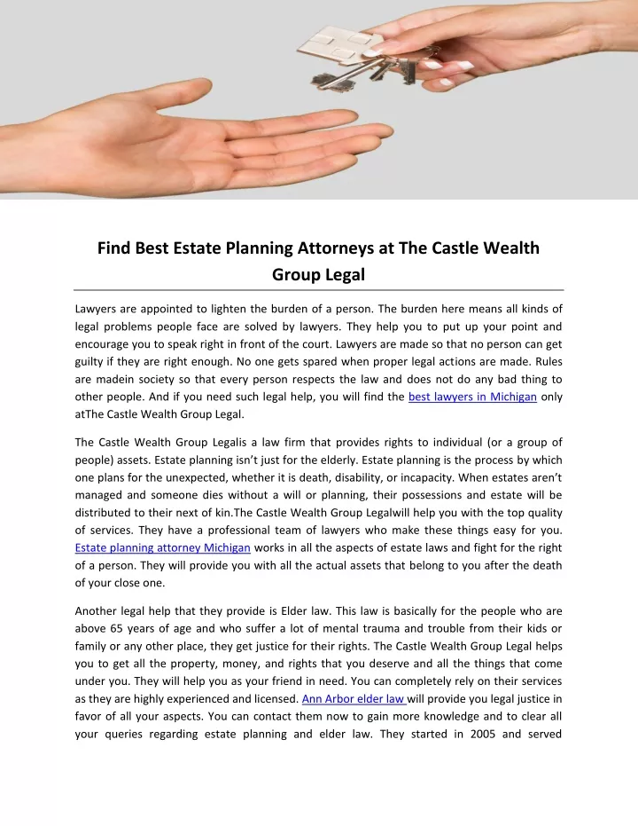 find best estate planning attorneys at the castle