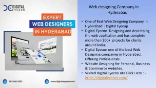 Best Web Designing Company in Hyderabad | Digital Eyecon
