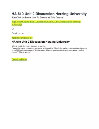 ha 610 unit 2 discussion herzing university just