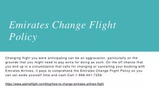 How to Change Emirates Flight Ticket Dial  1-888-441-7259