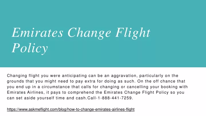 emirates change flight policy