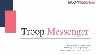 Military-Grade Messaging App | Troop Messenger