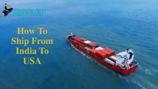 How to ship from India to USA