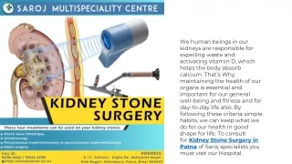 A STENT AFTER KIDNEY STONE SURGERY IN PATNA