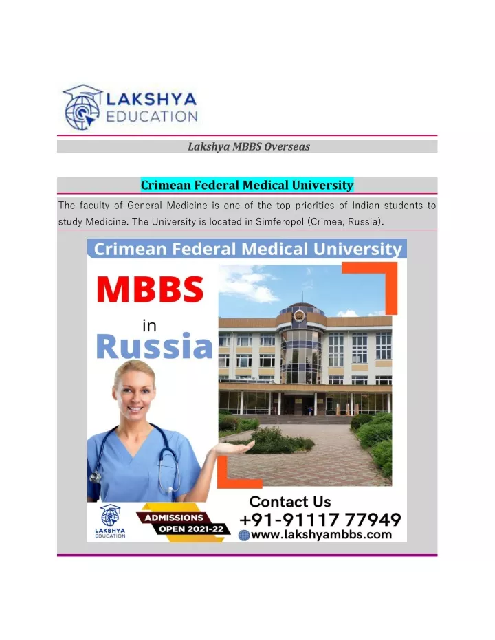 lakshya mbbs overseas