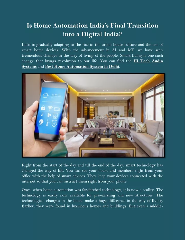 is home automation india s final transition into