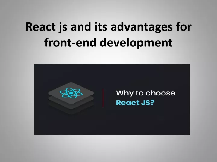 react js and its advantages for front end development