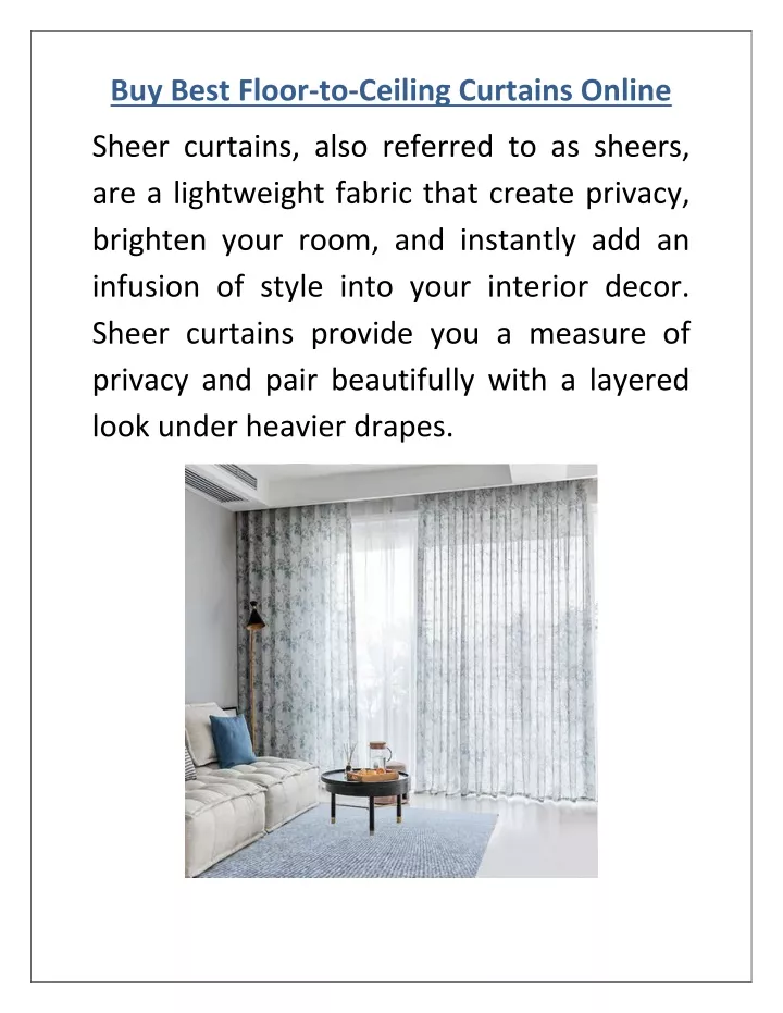 buy best floor to ceiling curtains online