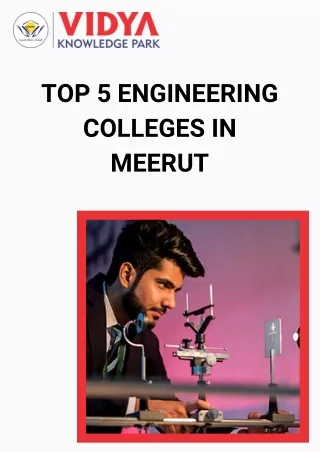 top 5 engineering colleges in meerut