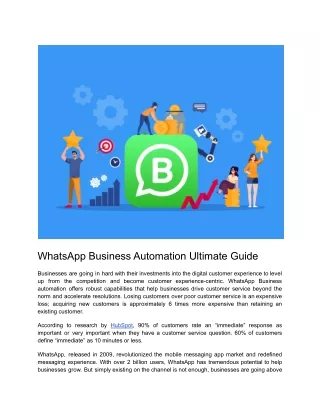 whatsapp business automation ultimate guide