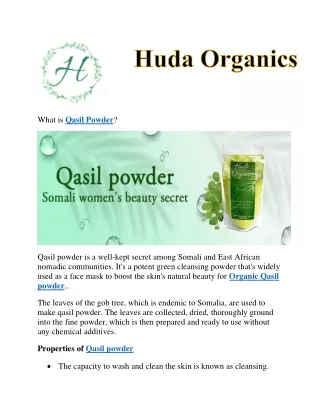 What is Qasil Powder