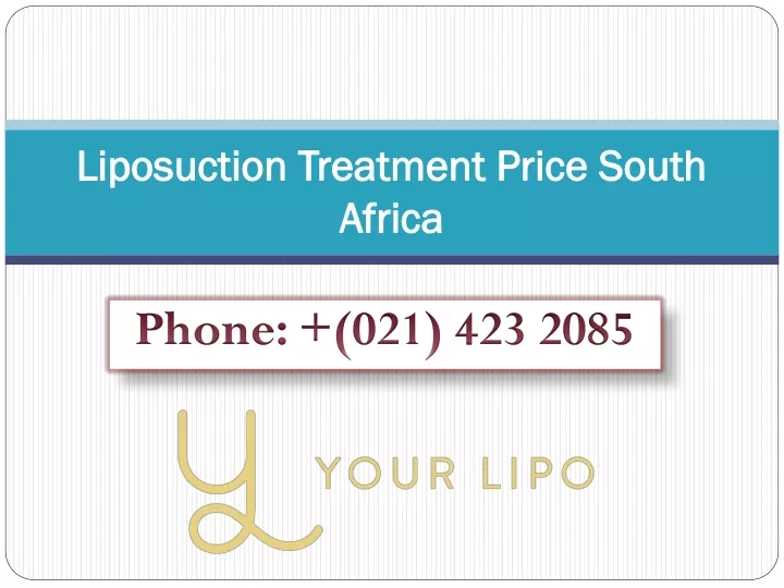 liposuction treatment price south africa