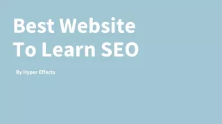 best website to learn seo
