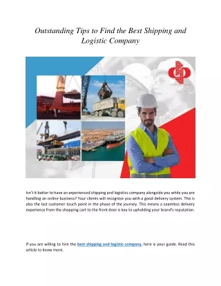 outstanding tips to find the best shipping