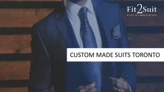 Custom Made Suits Toronto - Fit2Suit