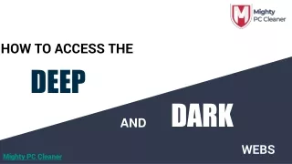 Deep & Dark presentation