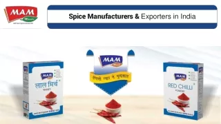 spice manufacturers exporters in india