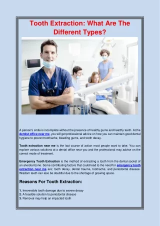 tooth extraction what are the different types