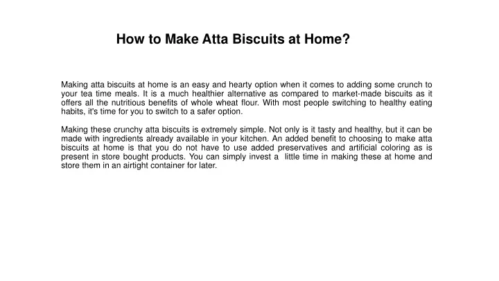 how to make atta biscuits at home