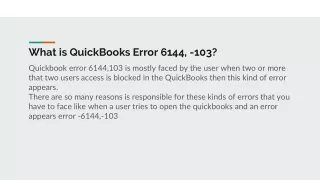 What is QuickBooks Error 6144, -103_