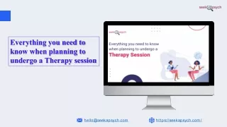 Everything you need to know when planning to undergo a Therapy session