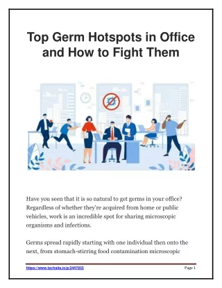 Top Germ Hotspots in Office and How to Fight Them