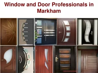 Window and Door Professionals in Markham