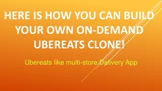 here is how you can build your own on demand
