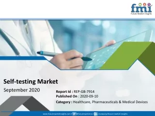 Self-testing Market Business Prospects and Forecast 2030