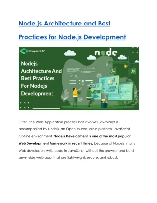 node js architecture and best