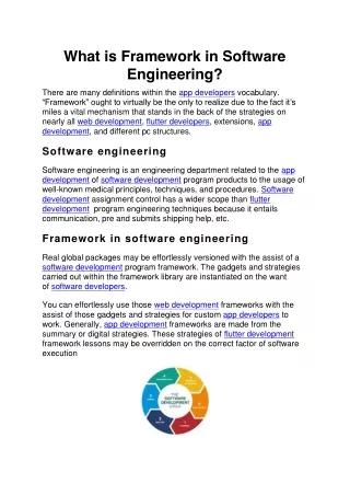 what is framework in software engineering