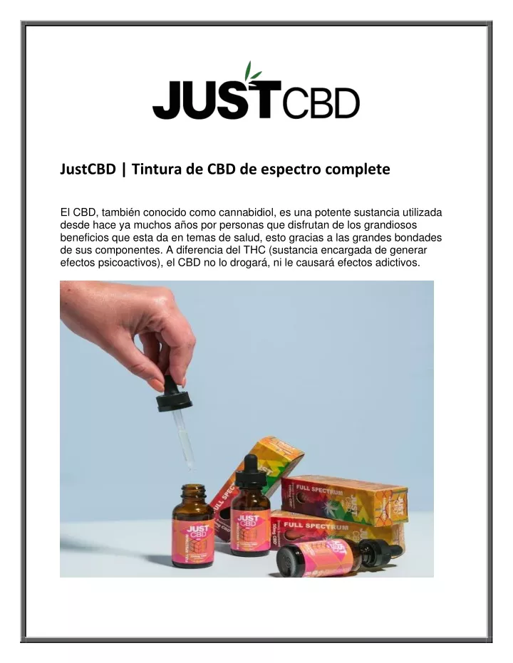 justcbd tintura de cbd de espectro complete