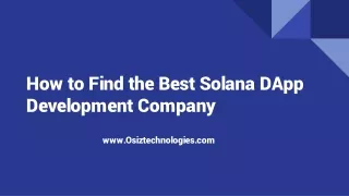 How to Find the Best Solana DApp Development Company