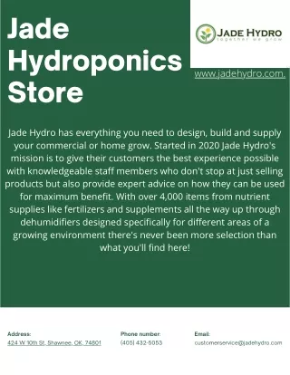 jade hydroponics store