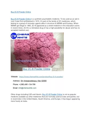 Buy 2C-B Powder Online