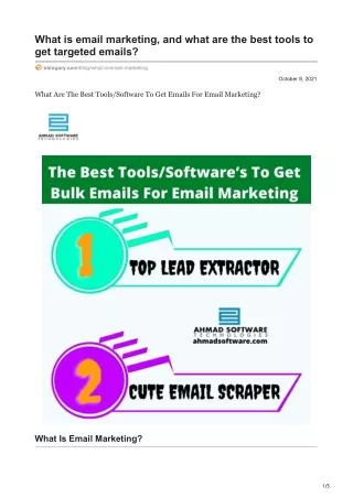 What is email marketing and what are the best tools to get targeted emails?