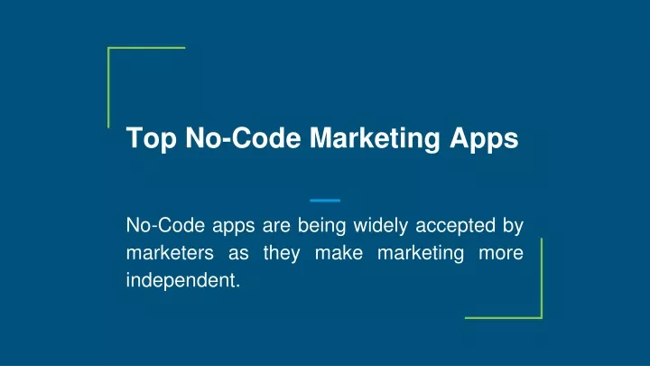 top no code marketing apps