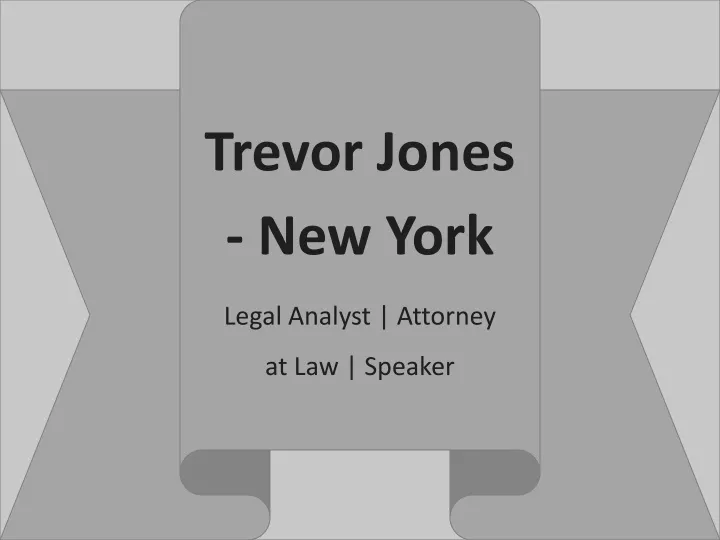 trevor jones new york