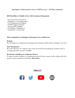 infosphere information server msp service