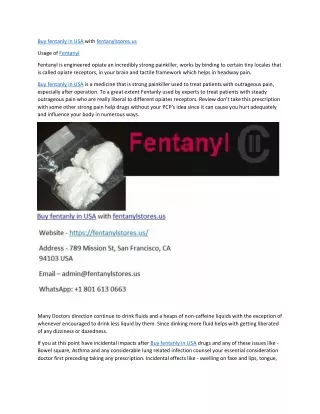 Buy fentanly in USA with fentanylstores.us ‬