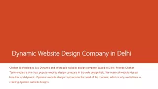 dynamic website design company in delhi