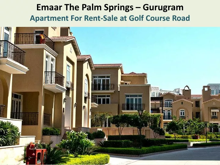 emaar the palm springs gurugram apartment