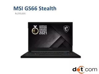 MSI GS66 Stealth on Cheap rates Online