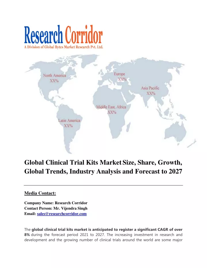 global clinical trial kits market size share